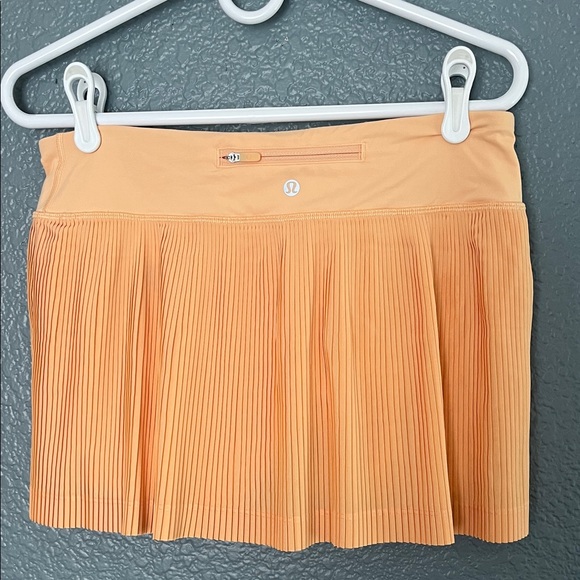 Lululemon Athletica Summer Glow Peach Skater Skirt with bike shorts size 6 - Picture 1 of 12